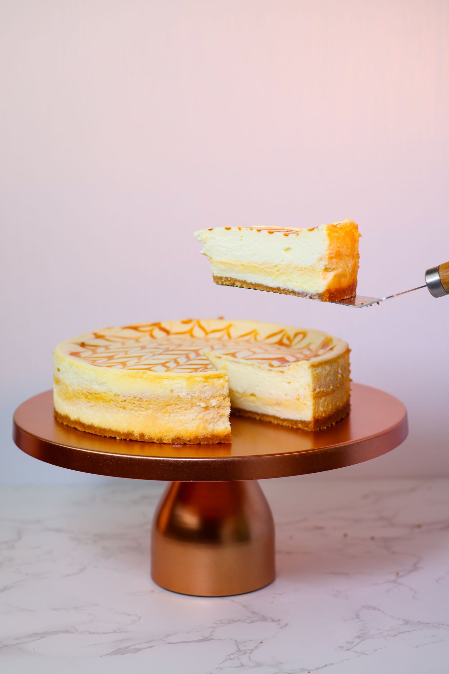 Cheesecake de Parcha y Chocolate Blanco